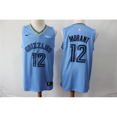 Men's Memphis Grizzlies #12 Ja Morant Blue Stitched NBA Jersey