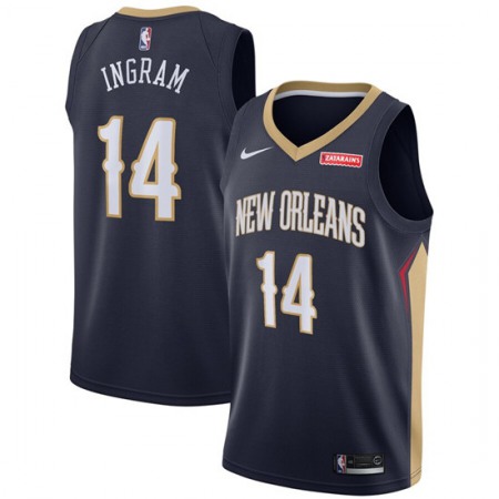 Men's New Orleans Pelicans #14 Brandon Ingram Navy Stitched NBA Jersey