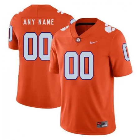 Men's Clemson Tigers ACTIVE PLAYER Custom Orange Stitched Football Jersey