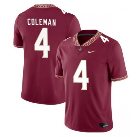 Men's Florida State Seminoles ACTIVE PLAYER Custom Garnet Stitched Jersey