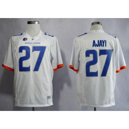 Broncos #27 Jay Ajayi White Stitched NCAA Jersey