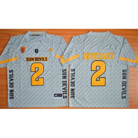 Sun Devils #2 Mike Bercovici New Grey Stitched NCAA Jersey