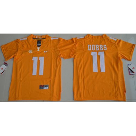 Vols #11 Joshua Dobbs Orange Stitched Youth NCAA Jersey