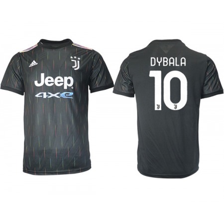 Men's Juventus #10 Paulo Dybala Black Away Soccer Jersey