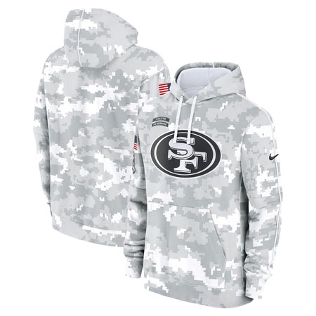 Men's San Francisco 49ers Nike Arctic Camo 2024 Salute To Service Big & Tall Club Fleece Pullover Hoodie