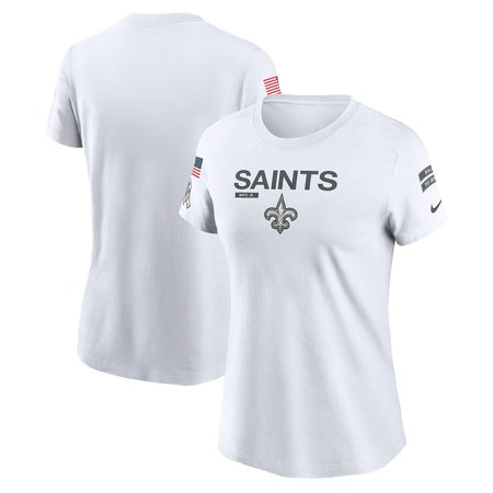 Women's New Orleans Saints Nike White 2024 Salute To Service Legend Performance T-Shirt