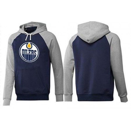 Edmonton Oilers Pullover Hoodie Dark Blue & Grey