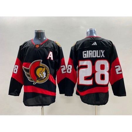 Men's Ottawa Senators #28 Claude Giroux Black Stitched Jersey